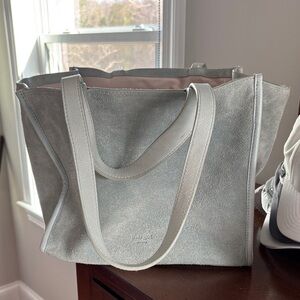 Margot Ice Blue Suede Tote